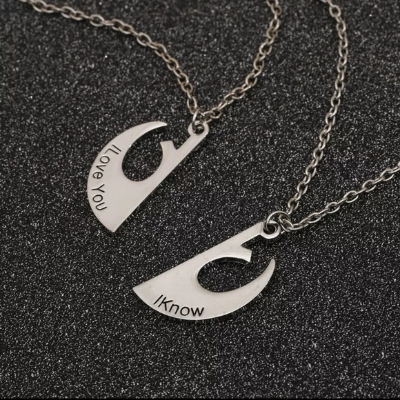 I Love You I Know Star Wars Rebel Necklace Set - Picture 3 of 4